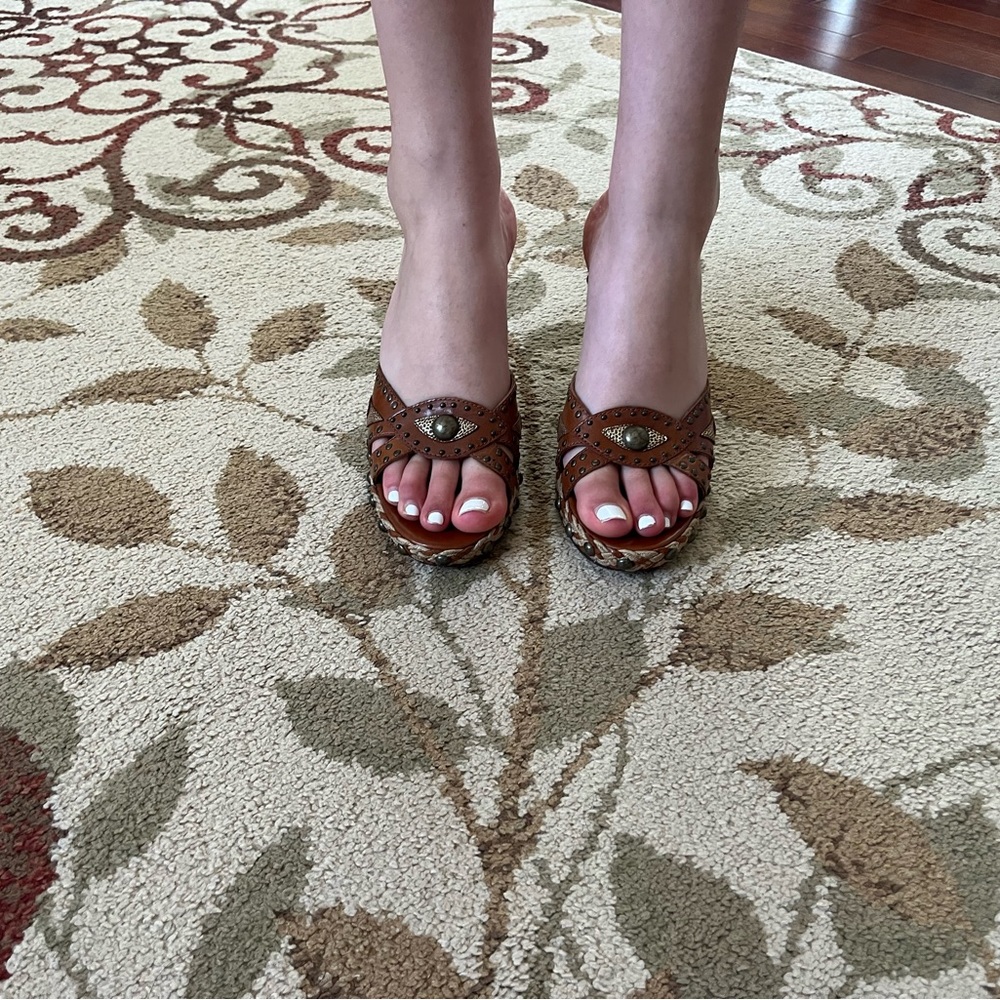 Brown Leather Women's Sandals